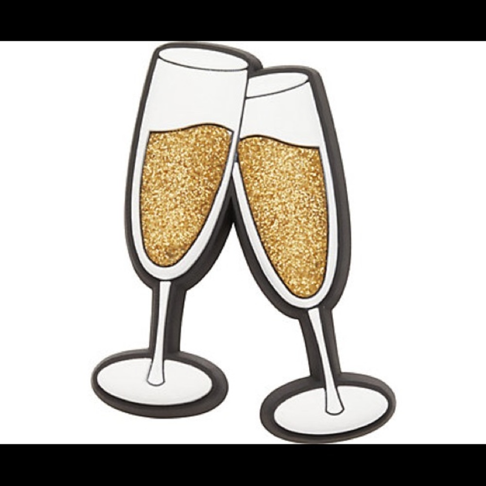 Champagne flute crocs jibbitz